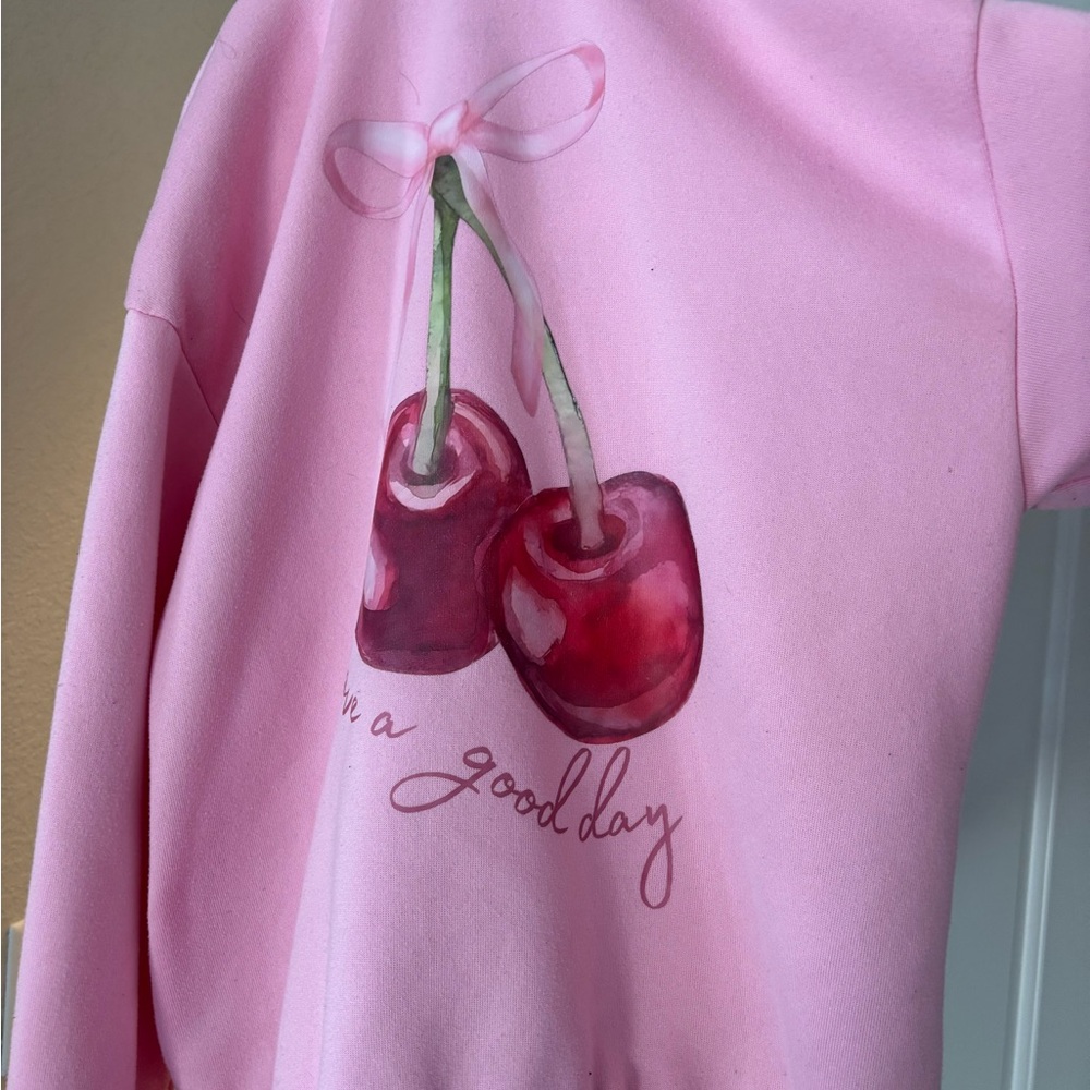 SHEIN Pink Fleece Sweatshirt